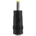Yellow Tip 4.0x1.7 mm Male Plug to 5.5x2.1mm Female Jack DC Connector Black. 