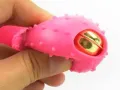 Rubber Pacifier Squeaky Pet Dog Puppy Chew Toys with Bell Sound Inside Tooth Cleaning Molars Toy. 