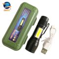 Camping troch Built in battery XP-G Q5 Zoom Focus Mini led Flashlight Torch Lamp 2000 Lumens Adjustable Penlight Waterproof For Outdoor. 