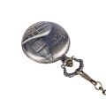 Bronze Large Thick Chain Relief British Big Ben Bus Pocket Watch   1087. 