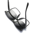 6 in 1 Magnetic Sunglasses (2202A) Clip On Spectacle Snap On Glasses EyeglassesMini - Figures. 