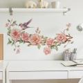 Flower Branches Bird Bedroom Living Room Study Home Decoration Wall Stickers Wholesale Self-adhesive Pegatinas De Pared. 