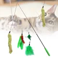 huanhuang® Telescopic Cat Teasing Interactive Stick Feather Wand with Bell Pet Supplies. 