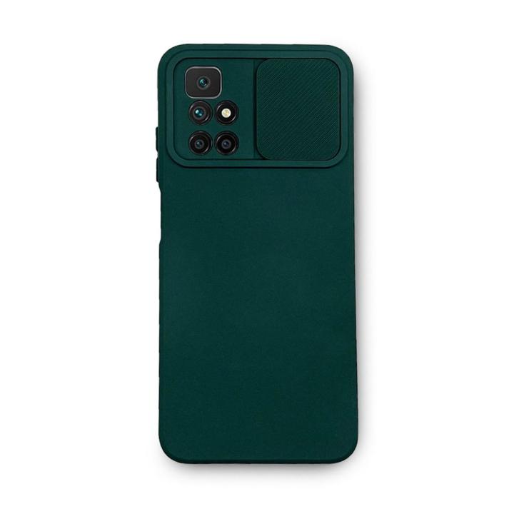 Slide Camera Lens Protection Phone Case For Redmi 10 Hard Silicone Shock Proof Back Cover