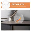 Home Decor Clear Transparent Round Fish Portable Plastic Fish Bowl Small creative Desktop Aquarium Bowl small ornamental fish. 