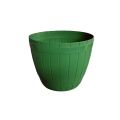 06 pcs Quality Plastic Flower Pot Wood Barrel Design - Small Size - 12cm  Diameter. 