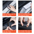 Sieece For Mitsubishi Xpander 4PCS Car Door Sill Protector Auto Carbon Fiber Threshold Strips Sticker Anti Scratch Car Sticker Car Accessories Exterior. 