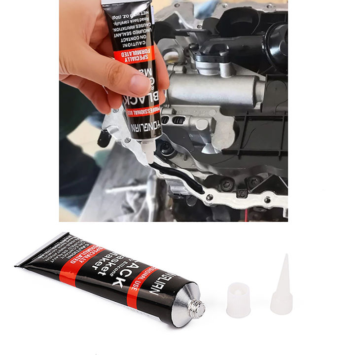 50/85g Oil Resistant Gasket-Free Car Sealant Engine Sealant Car High Temperature Silicone Repair Glue Black Liquid Gasket Sealer HENGLI
