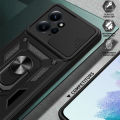 Vantime for Xiaomi Redmi Note 12 4G Case Hard Sliding Lens Protect Stand Holder Back Cover. 