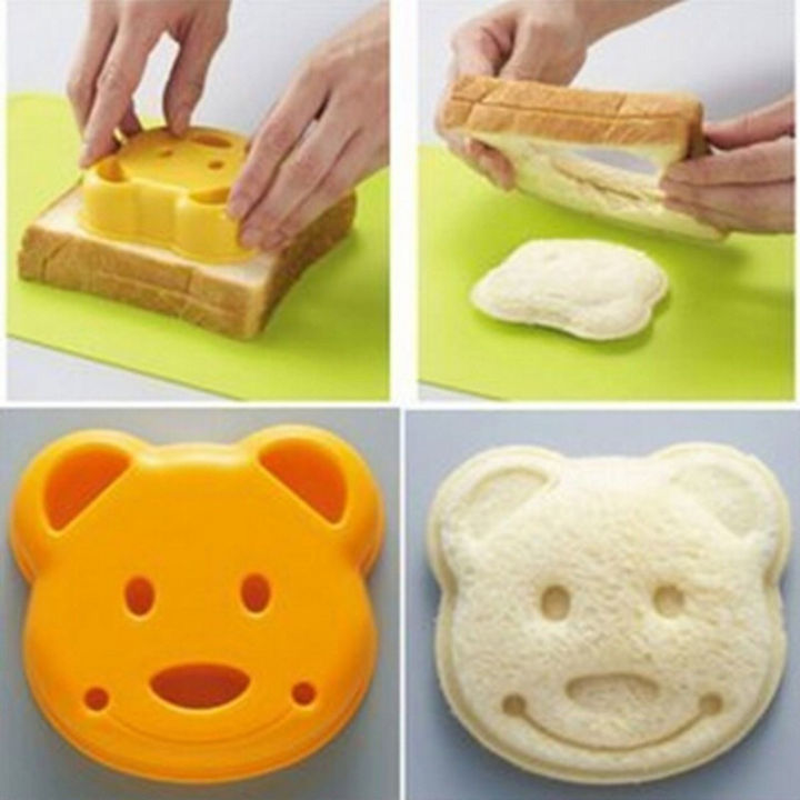 Little Bear Shape Sandwich Mold Bread Biscuits Embossed Device Cake Mold Maker DIY Mold Kitchen Breakfast Accessories