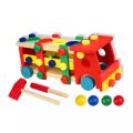 Children's Wooden Disassembly Assembly Engineering Car Nut Car Screw Toy Variety Combination Shape Building Blocks Toys. 