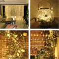 Auoyo Curtain Lights 300 LED Curtain Fairy String Lights with Remote USB Plug in Copper Wire Lights for Bedroom Wedding Party Home Garden Indoor Wall Christmas Decorations. 