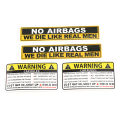 1 Pcs Decal Safety Warning Rules Decal PVC Car Stickers Auto NO AIRBAGS WE DIE LIKE REAL MEN for Car Audi Honda Toyota KIA. 