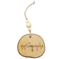 Wood Wooden Eid Mubarak Pendants 6cm Circular Ramadan Ornament Diy Islamic Pendant for Wall Door. 