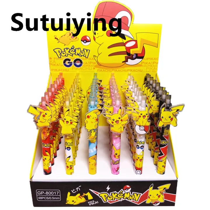 Sutuiying%206pcs%20Anime%20Pokemon%20Pikachu%20Press%20Gel%20Pens%20For%20Writing%20Cute%200.5mm%20Black%20Ink%20Neutral%20Pen%20Promotional%20Gift%20Office%20School%20Supplies%20-%20Image%206