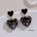 Delicate Earrings New Sweet Charm Jewelry Black Love Earrings for Women Party Birthday Gift Special Occasion. 