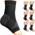 Sports Ankle Brace, Compression Ankle Support Sleeve, Elastic Nylon Breathable Adjustable Ankle Protection Strap for Running, Cycling. 