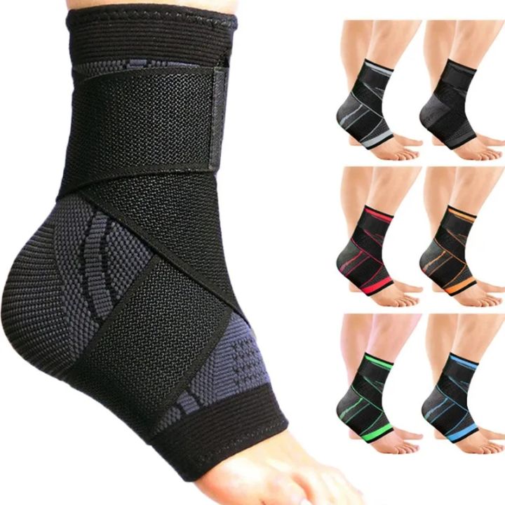 Sports Ankle Brace, Compression Ankle Support Sleeve, Elastic Nylon Breathable Adjustable Ankle Protection Strap for Running, Cycling