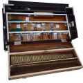 Indian Harmonium Nanda Brand Suitcase Model 2 Set Safari Double Reed Teak Wood (Made With Premium Quality Reeds) indian serpina indian harmonium piano keyboard traditional instrument. 