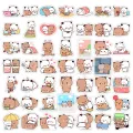 20/40/60 pcs Bubududu Stickers Lovely Cute Bubu Dudu Bear Couple Stickers for Laptop Scrapbook Journal Kids Girls Boys Stickers. 
