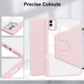 Transparent rotating protective case for Infinix Xpad 20 11 inch Tecno MegaPad SE 11'' with pen slot bracket shell clear flip cover holder. 