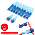 10 Pcs/Set Quick Electrical Cable Connectors Snap Splice Lock Wire Terminal Crimp Wire Connector Waterproof Electric Connector. 