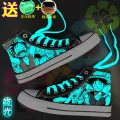 Spring Breathable Boys Naruto Cartoon High-Top Canvas Shoes Boy Shoes Students Luminous Fashion Board Shoes Men's Shoes Handsome. 