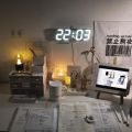 wall clock 3D LEDs Digital Clock for Bedroom Wall Decoration Glowing Night Mode Adjustable Electronic Watch Clock Clocks Home Decor Garden. 