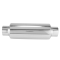 2PCS Car Exhaust Muffler 2.5 Inch Inlet Stainless Steel Universal Resonator 12 Inch Long Performance Muffler. 