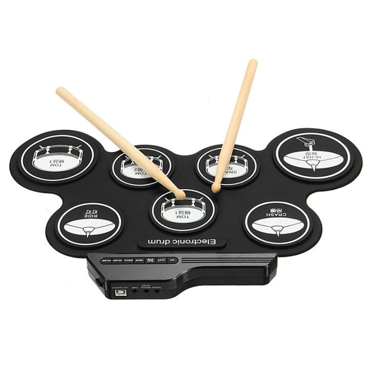 7%20Pads%20Electric%20Drum%20Set%20,Portable%20Roll%20Up%20Drum%20Practice%20Pad%20Drum%20-%20Image%204
