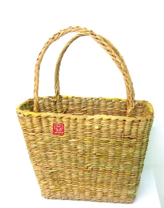 Pan kola Hand Bag Eco Friendly Handmade Natural Women Handle Bags Woven Handbag