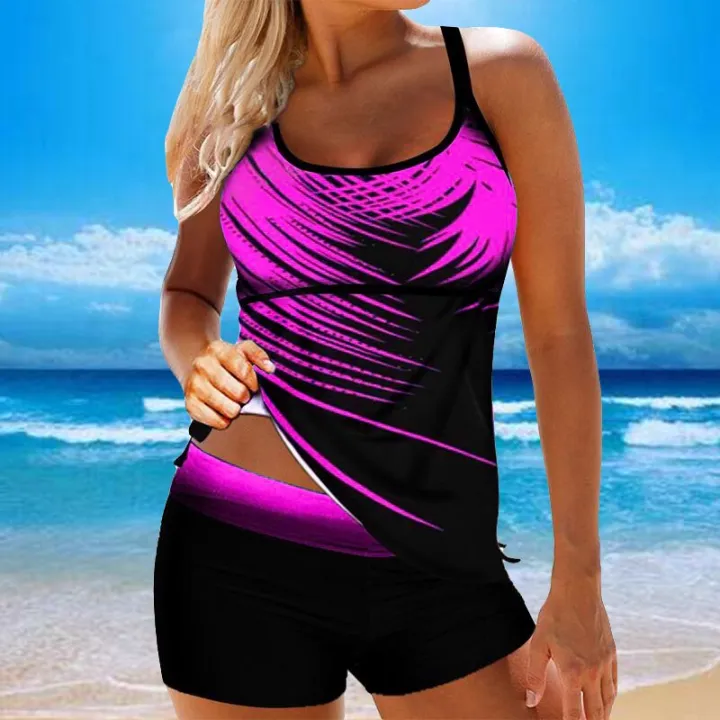 Backless%20Tankini%20Set%20Summer%20Beach%20Printed%20Two%20Piece%20Swimwear%20Swimming%20Suit%20Bathing%20Monokini%20Plus%20Size%20-%20Image%202
