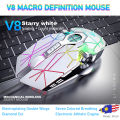【Malaysia Ready Stock】ZIYOU LANG V8 Mechanical Mouse Wired Game Mice Colorful LED Backlit USB Optical Ergonomic Gaming Mouse Computer Racing Supports Full-Key Macro Programming Mouse. 