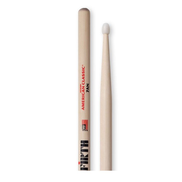 Vic%20Firth%20American%20Classic%207AN%20Nylon%20Tip%20Hickory%20Drumsticks%20-%20Image%203