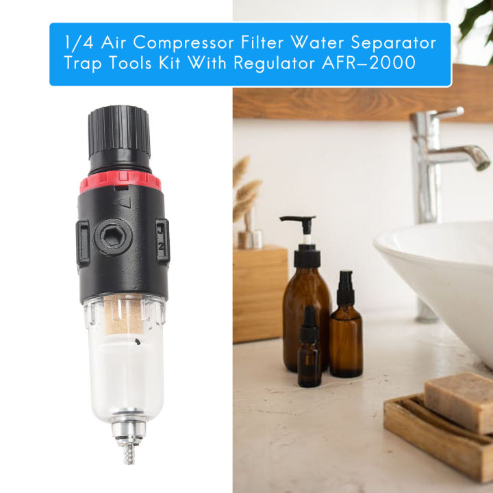 1/4 Air Compressor Filter Water Separator Kit With Regulator | Daraz.lk
