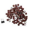 100pc 1/2" Sanding Bands Kit with 2 Sanding Drum Mandrel For DREMEL Rotary Tools. 
