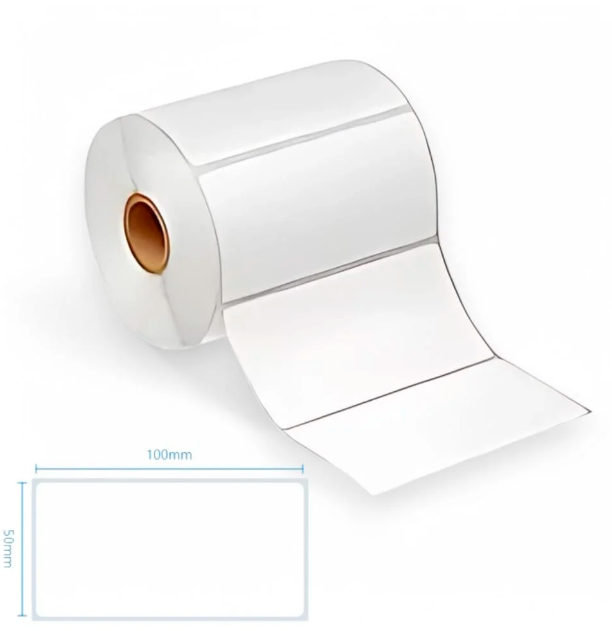 100MM X 50MM DIRECT THERMAL BARCODE STICKER LABEL ROLL, 1UPS, 1000PCS ...