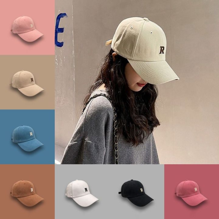 Letter Embroidered Baseball Cap INS Style Face Smaller Sun Protection Sun Hat Peaked Hat Sports Outdoor