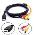 HDMI Male to 3RCA Cable Red White Yellow Cable AV Audio Video Gold Plated Lead  Cp846  H. 