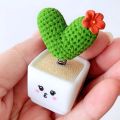 1/5/10Pcs Mini Cactus Flower Miniature Figurines Pot Succulent Plants Fairy Garden Kiniature Ornament DIY Home Decor. 