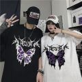 Summer T-Shirts Y2K Retro Butterfly Printed Male Oversized Tee Harujuku Clothing Women's Korean Wave Cool Couple Highstreet. 
