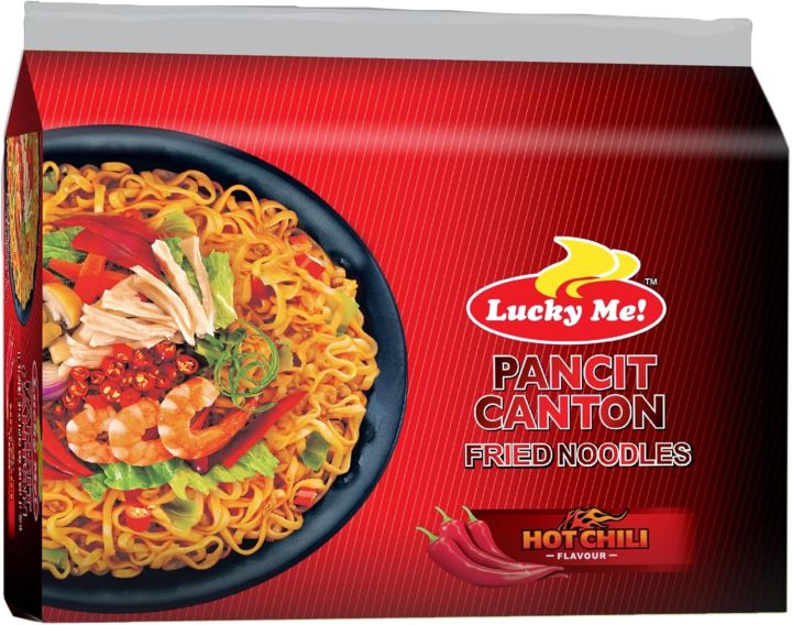 Lucky Me! Me Pancit Canton Hot Chili 60g Pack of 6 (FROM DUBAI) SAM