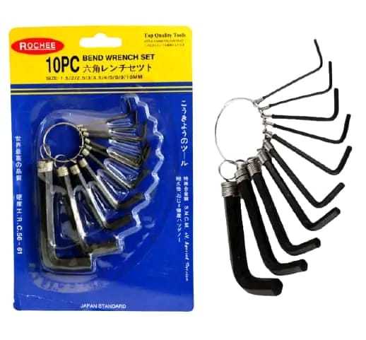 10 Pcs Hex key set( Allen Key) High Queality Tool Set | Daraz.lk