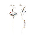 Her Lab Jewelry |Vintage Brooches Jewelry Gold Plated Red-Crowned Crane Brooches and Pins for Women. 