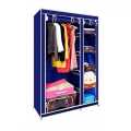 2 Door Storage Wardrobe Foldable and Movable Cloth/Fabric Wardrobe with Zip Up Collapsible Cupboard. 