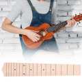 18 Frets Ukulele Fretboard Maple Wood Fingerboard w/ Black Dot for 24''. 