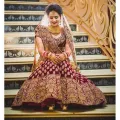 New Bridal Lehenga Velvet Embroidered Work With Moti Lace Dupatta. 