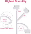 1m 2m 3m Braided USB Data Charger Cable for iPhone 4S 4 S 3GS iPad 1 2 3 iPod Nano iTouch Fast Charging Data Sync Cable Cord. 
