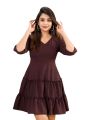 Lady Dress Short Frock More Colour Medium Sleeve For Beautiful Girls Fk10011. 
