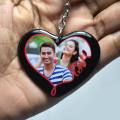 Love - frame photo key chain with Couple Photo key tag stylish new design keychain for Love Birthday Gift keytag Personalised Vehicle Keychain for anniversary valentine's day gift Love Gift Lanka. 
